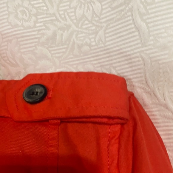 Forever 21 coral/red double breasted belted short trench - Picture 5 of 8